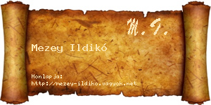 Mezey Ildikó névjegykártya